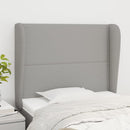 vidaXL világosszürke szövet fejtámla szárnyakkal 93 x 23 x 118/128 cm
