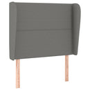 vidaXL sötétszürke szövet fejtámla szárnyakkal 93 x 23 x 118/128 cm
