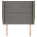 vidaXL sötétszürke szövet fejtámla szárnyakkal 93 x 23 x 118/128 cm
