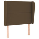vidaXL sötétbarna szövet fejtámla szárnyakkal 93 x 23 x 118/128 cm