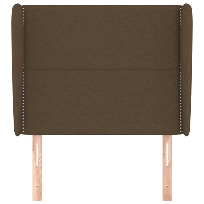vidaXL sötétbarna szövet fejtámla szárnyakkal 93 x 23 x 118/128 cm