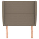 vidaXL tópszínű szövet fejtámla szárnyakkal 93 x 23 x 118/128 cm