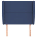 vidaXL kék szövet fejtámla szárnyakkal 93 x 23 x 118/128 cm