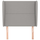 vidaXL világosszürke szövet fejtámla szárnyakkal 103 x 23 x 118/128 cm