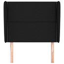 vidaXL fekete szövet fejtámla szárnyakkal 103 x 23 x 118/128 cm