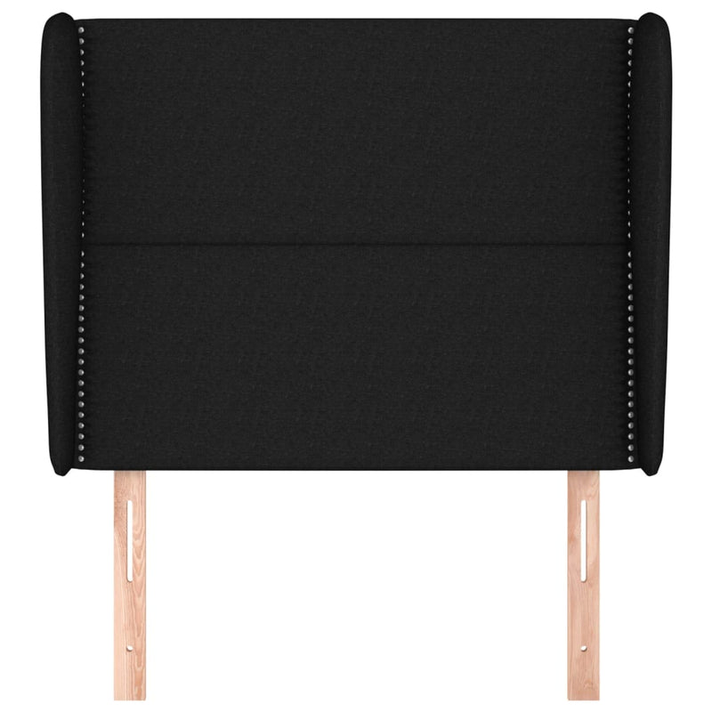 vidaXL fekete szövet fejtámla szárnyakkal 103 x 23 x 118/128 cm