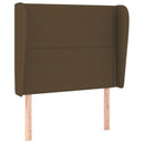 vidaXL sötétbarna szövet fejtámla szárnyakkal 103 x 23 x 118/128 cm