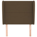 vidaXL sötétbarna szövet fejtámla szárnyakkal 103 x 23 x 118/128 cm