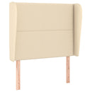 vidaXL krémszínű szövet fejtámla szárnyakkal 103 x 23 x 118/128 cm