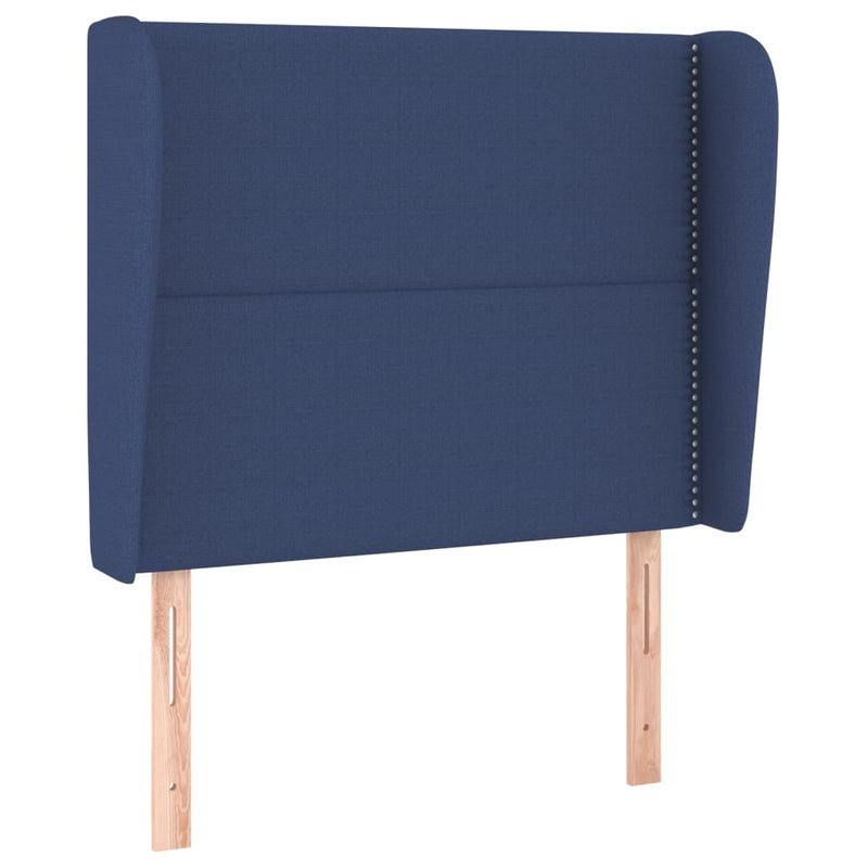 vidaXL kék szövet fejtámla szárnyakkal 103 x 23 x 118/128 cm