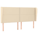 vidaXL krémszínű szövet fejtámla szárnyakkal 203x23x118/128 cm