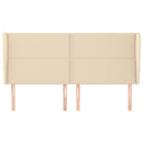 vidaXL krémszínű szövet fejtámla szárnyakkal 203x23x118/128 cm