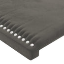 vidaXL sötétszürke bársony fejtámla szárnyakkal 83 x 23 x 118/128 cm