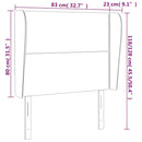 vidaXL sötétkék bársony fejtámla szárnyakkal 83 x 23 x 118/128 cm