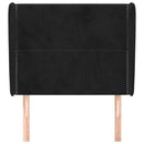 vidaXL fekete bársony fejtámla szárnyakkal 93 x 23 x 118/128 cm