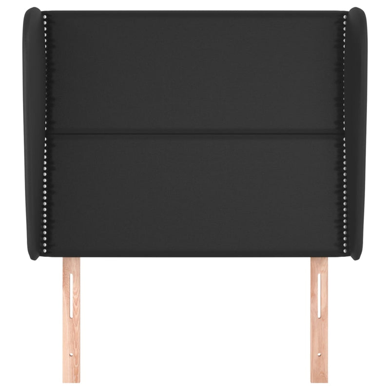 vidaXL fekete műbőr fejtámla szárnyakkal 83 x 23 x 118/128 cm