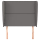 vidaXL szürke műbőr fejtámla szárnyakkal 83 x 23 x 118/128 cm