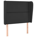 vidaXL fekete műbőr fejtámla szárnyakkal 93 x 23 x 118/128 cm