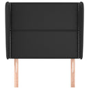 vidaXL fekete műbőr fejtámla szárnyakkal 93 x 23 x 118/128 cm