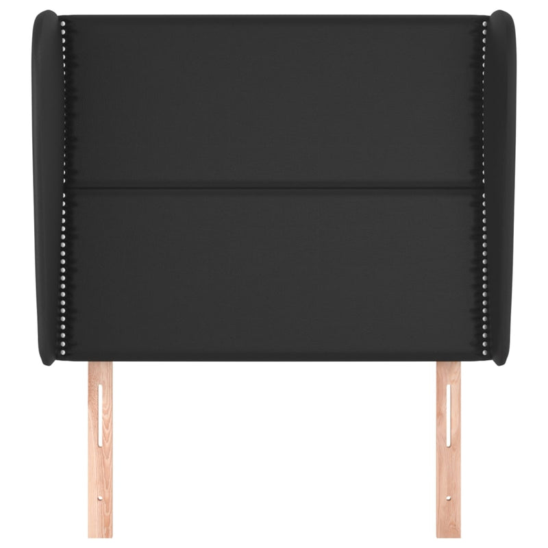 vidaXL fekete műbőr fejtámla szárnyakkal 93 x 23 x 118/128 cm