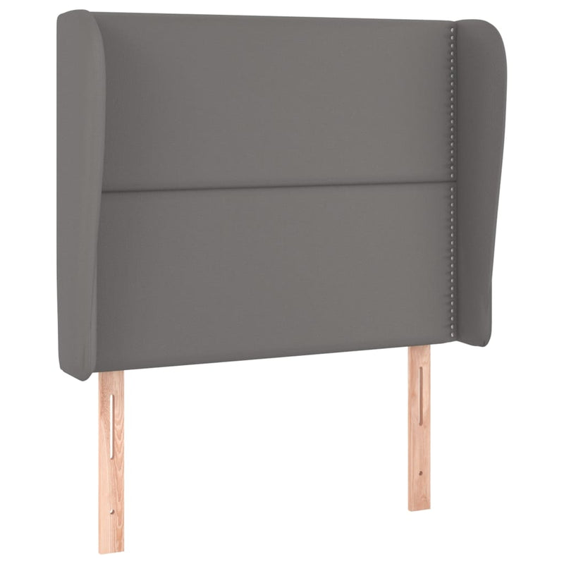 vidaXL szürke műbőr fejtámla szárnyakkal 93 x 23 x 118/128 cm
