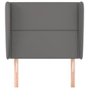 vidaXL szürke műbőr fejtámla szárnyakkal 93 x 23 x 118/128 cm