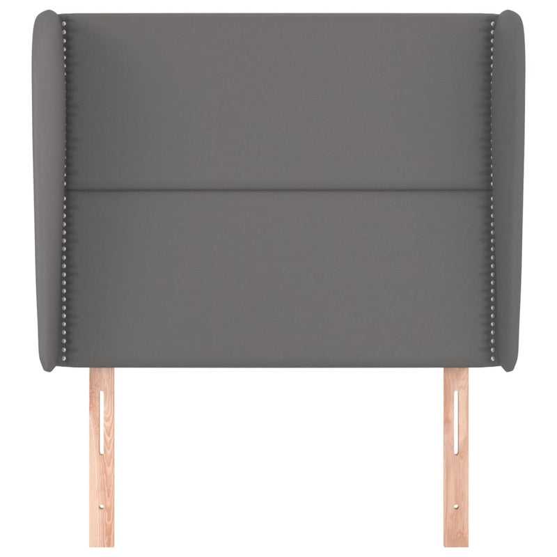 vidaXL szürke műbőr fejtámla szárnyakkal 93 x 23 x 118/128 cm