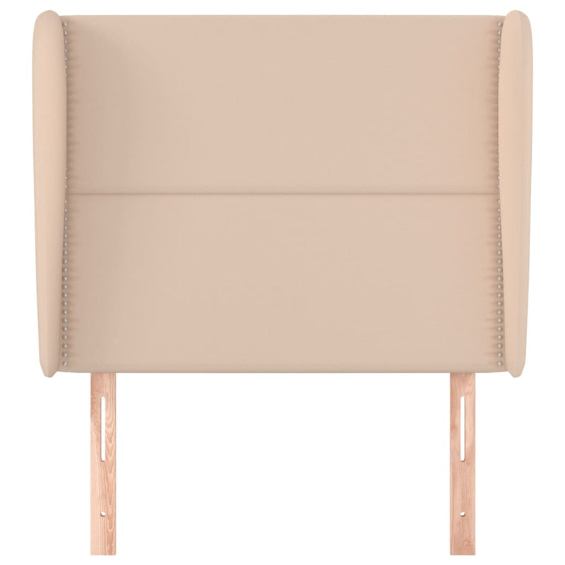 vidaXL cappuccino műbőr fejtámla szárnyakkal 93x23x118/128 cm