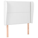 vidaXL fehér műbőr fejtámla szárnyakkal 103x23x118/128 cm