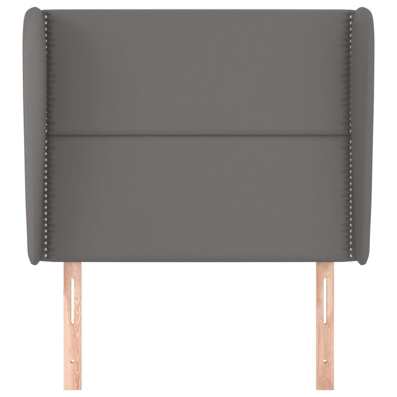 vidaXL szürke műbőr fejtámla szárnyakkal 103 x 23 x 118/128 cm