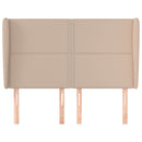 vidaXL cappuccino műbőr fejtámla szárnyakkal 147x23x118/128 cm