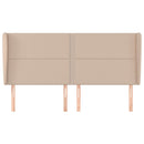 vidaXL cappuccino műbőr fejtámla szárnyakkal 183x23x118/128 cm