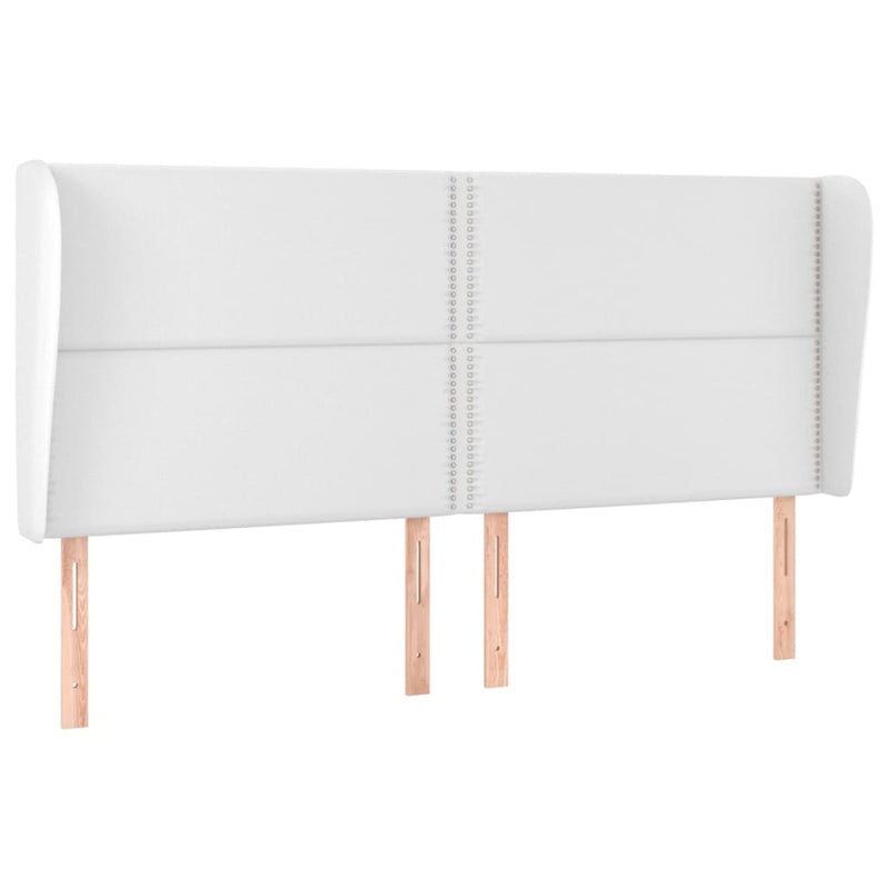 vidaXL fehér műbőr fejtámla szárnyakkal 203x23x118/128 cm