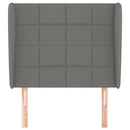vidaXL sötétszürke szövet fejtámla szárnyakkal 83 x 23 x 118/128 cm