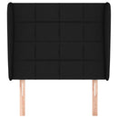 vidaXL fekete szövet fejtámla szárnyakkal 83 x 23 x 118/128 cm