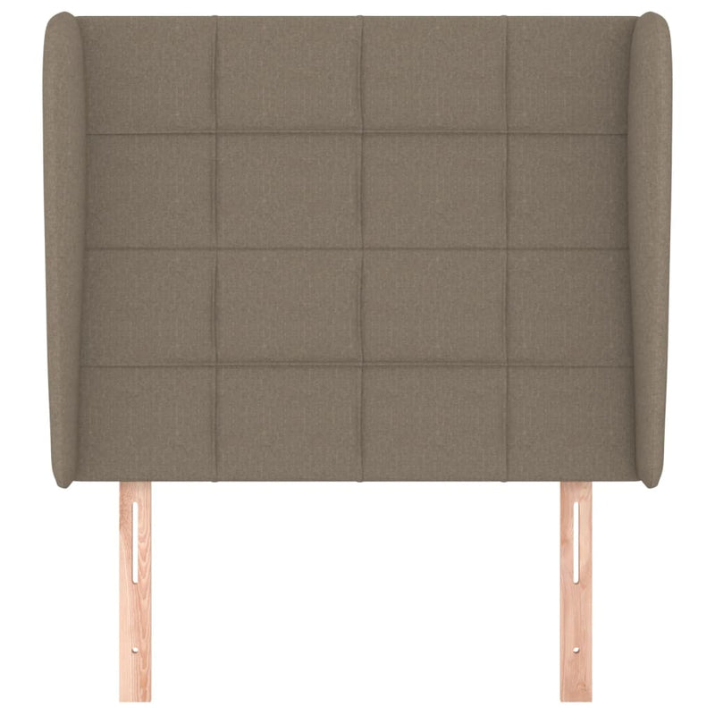 vidaXL tópszínű szövet fejtámla szárnyakkal 83 x 23 x 118/128 cm