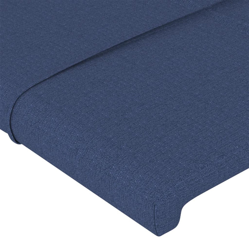 vidaXL kék szövet fejtámla szárnyakkal 83 x 23 x 118/128 cm