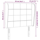vidaXL világosszürke szövet fejtámla szárnyakkal 93 x 23 x 118/128 cm