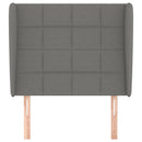 vidaXL sötétszürke szövet fejtámla szárnyakkal 93 x 23 x 118/128 cm