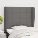 vidaXL sötétszürke szövet fejtámla szárnyakkal 93 x 23 x 118/128 cm