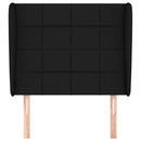 vidaXL fekete szövet fejtámla szárnyakkal 93 x 23 x 118/128 cm