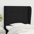 vidaXL fekete szövet fejtámla szárnyakkal 93 x 23 x 118/128 cm