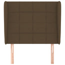 vidaXL sötétbarna szövet fejtámla szárnyakkal 93 x 23 x 118/128 cm