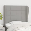 vidaXL világosszürke szövet fejtámla szárnyakkal 103 x 23 x 118/128 cm