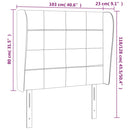 vidaXL fekete szövet fejtámla szárnyakkal 103 x 23 x 118/128 cm