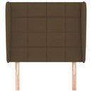 vidaXL sötétbarna szövet fejtámla szárnyakkal 103 x 23 x 118/128 cm