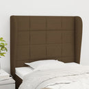 vidaXL sötétbarna szövet fejtámla szárnyakkal 103 x 23 x 118/128 cm