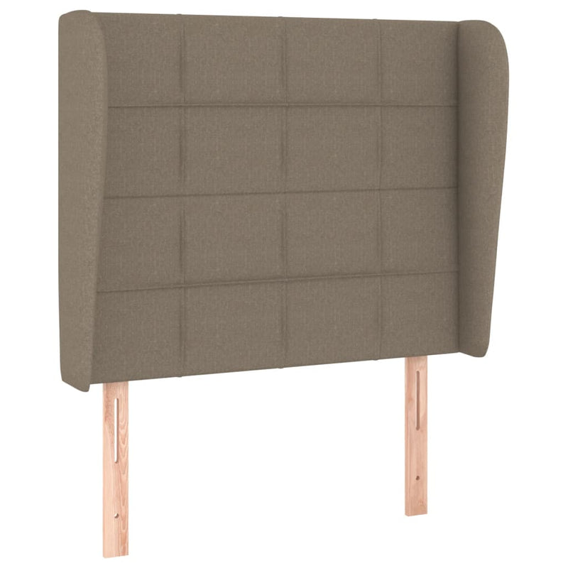 vidaXL tópszínű szövet fejtámla szárnyakkal 103 x 23 x 118/128 cm