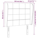 vidaXL tópszínű szövet fejtámla szárnyakkal 103 x 23 x 118/128 cm