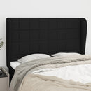 vidaXL fekete szövet fejtámla szárnyakkal 147 x 23 x 118/128 cm
